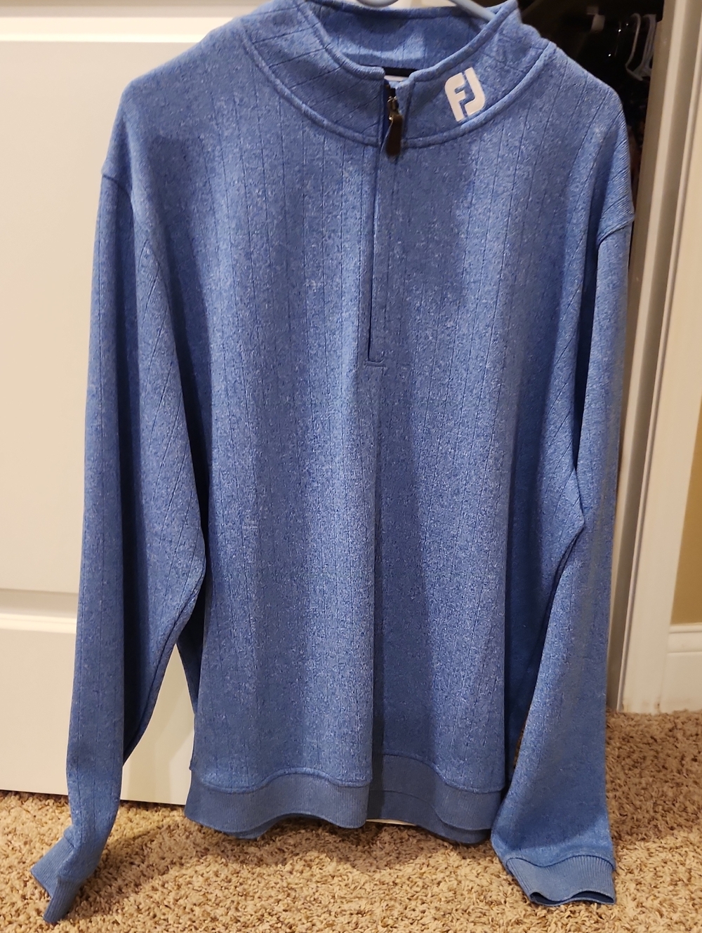 FootJoy Men's Sky Blue Half-Zip Sweater Pullover 100% Polyester. XL